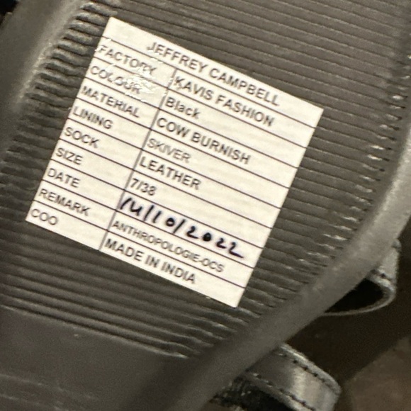 Jeffrey Campbell BLACK Women's Leather Top-2 Gladiator Sandal US 7 - Picture 4 of 5